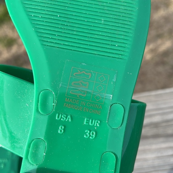 Jeffrey Campbell Green Jelly Sandals 8 - Picture 5 of 5